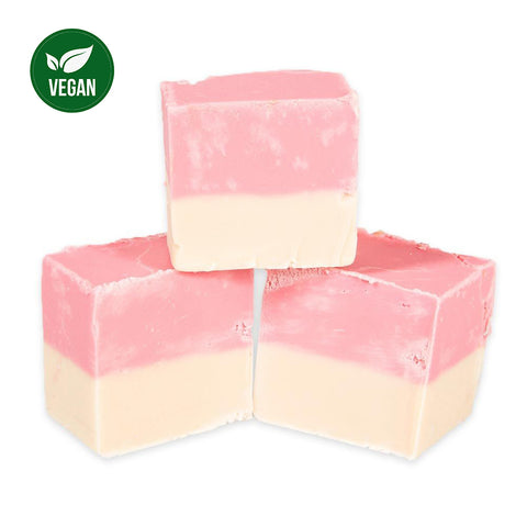 Vegan Strawberries & Cream Fudge